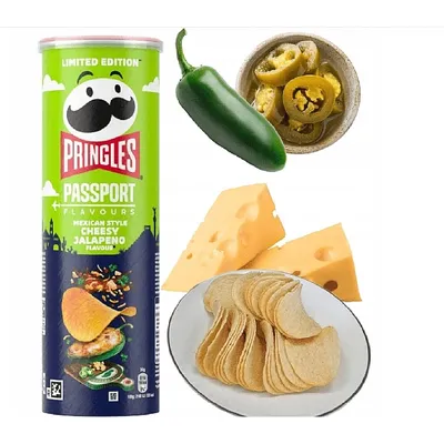 Чипси Pringles Cheesy Jalapeno 165гр  арт. 10316