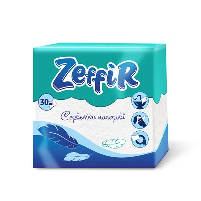 Серветки паперові Zeffir 30шт  арт. 08260