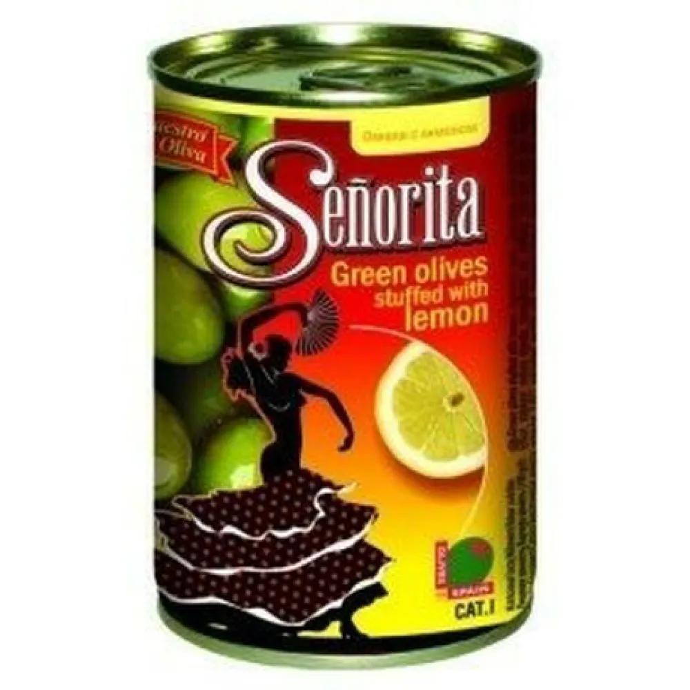 Оливки Senorita з лимоно з/б 280гр  арт. 00493 