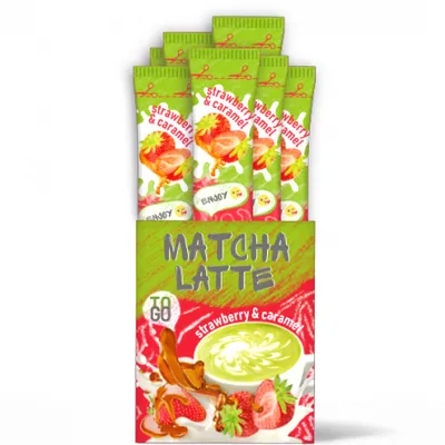 Чай G'tea Матча Лате полуниця-карамель 10гр  арт. 07772