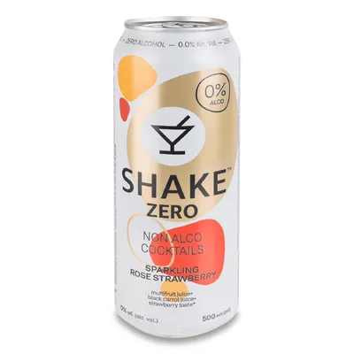 Напій газований Shake 0% Zero Strawberry 0.5л  арт. 05365