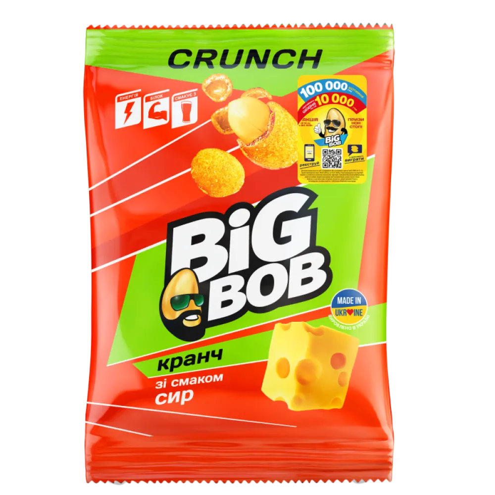 Арахіс Big Bob Кранч Сир 90гр  арт. 08567 
