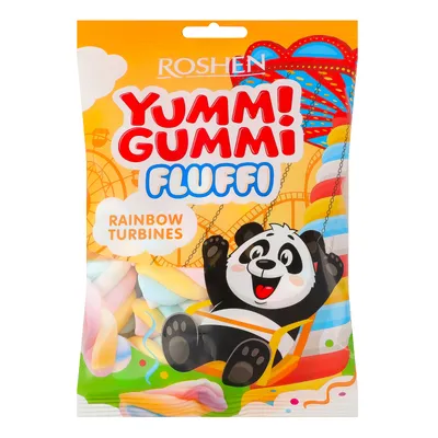 Маршмелоу Yummi Gummi Fluffi Rainbow Turbines 65гр  арт. 10589