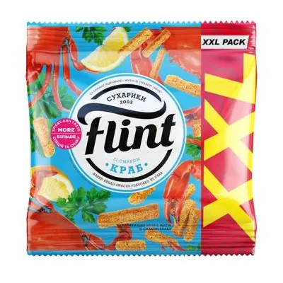 Сухарики Flint пшен. Краб 140гр  арт. 09062