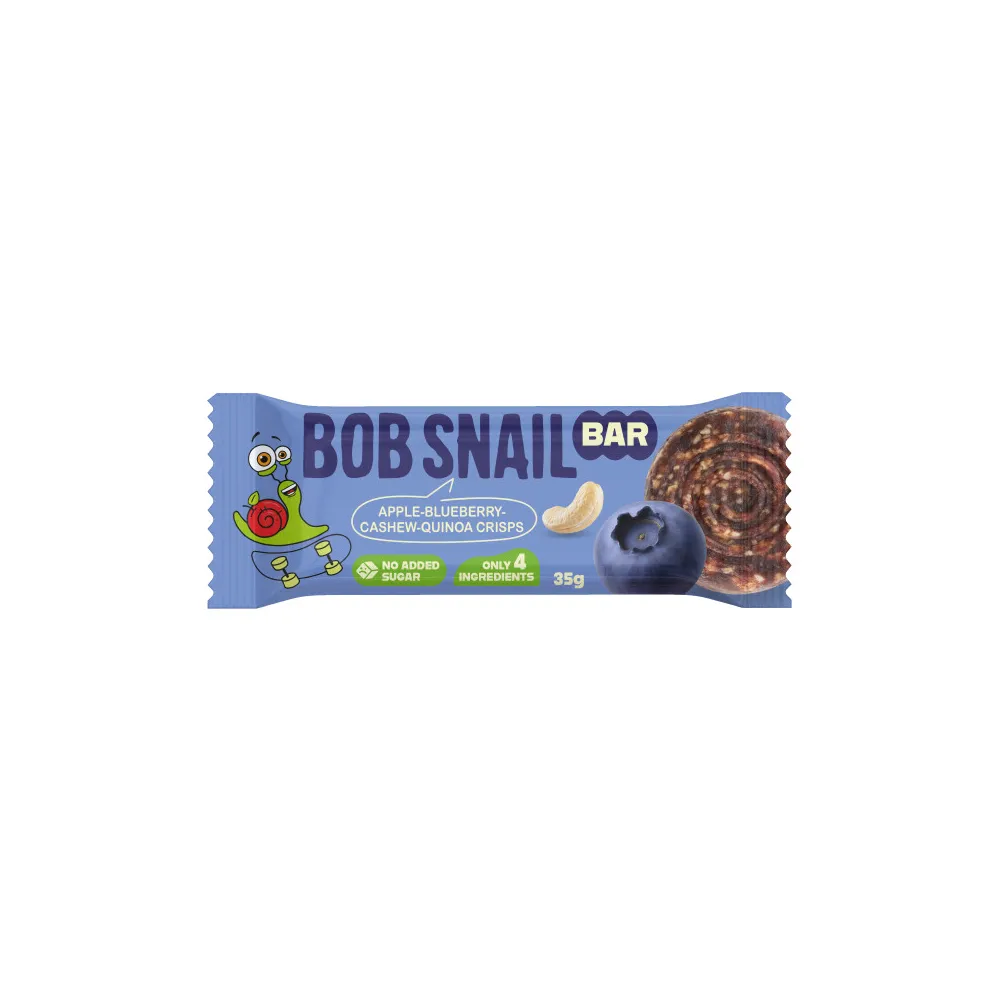 Батончик Bob Snail ябл-чорн-кеш-кріспи кіноа 35гр  арт. 10351 