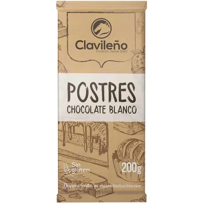 Шоколад Clavileno Posters Blanco 200гр  арт. 05567