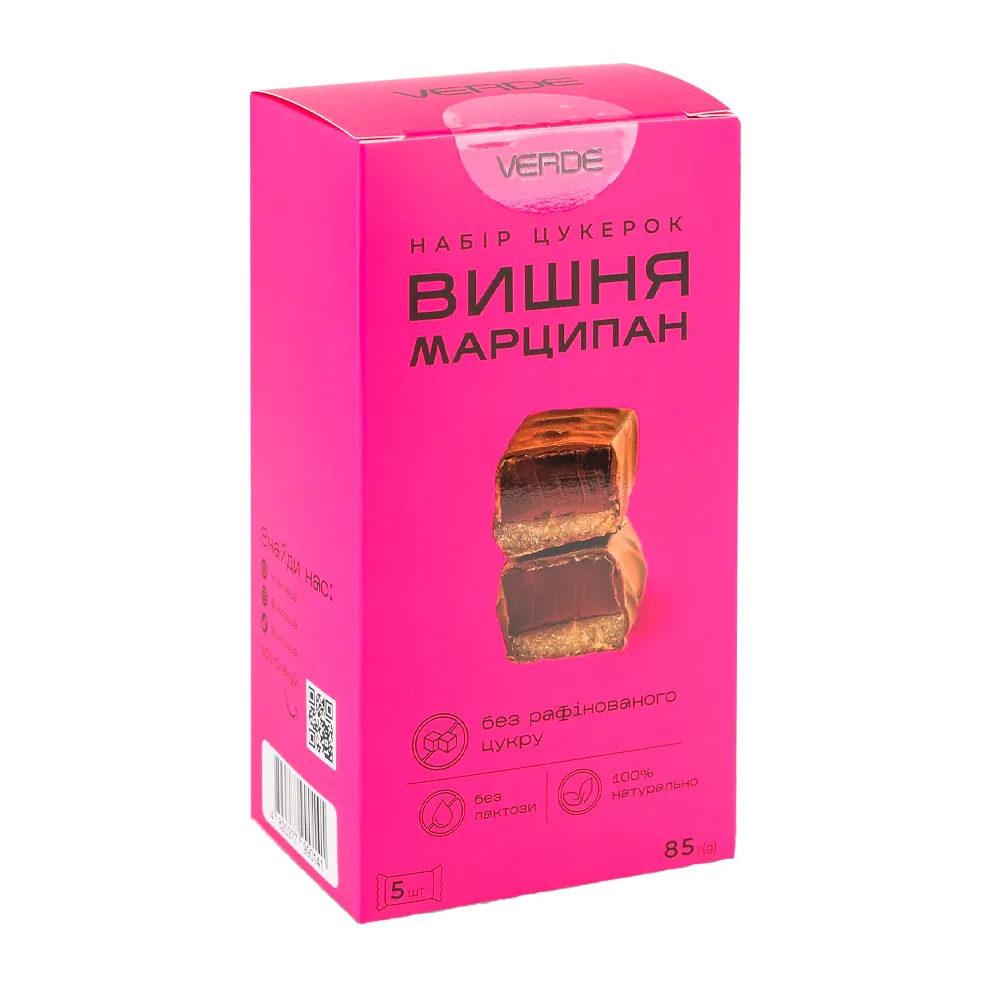 Набір цукерок Verde Вишня марципан б/ц 85гр  арт. 09289 