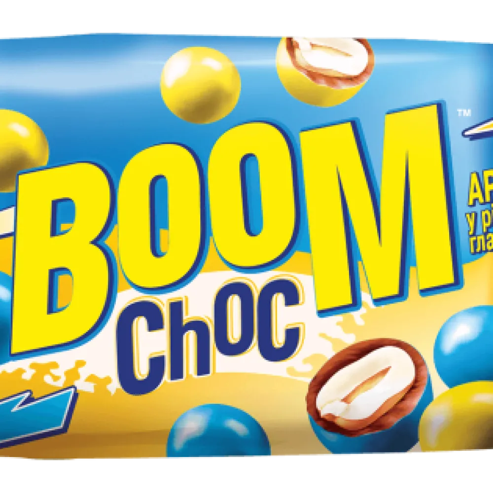 Драже Boom Арахіс у кольор.глаз. (жовто-блакитній) 50гр  арт. 08157 