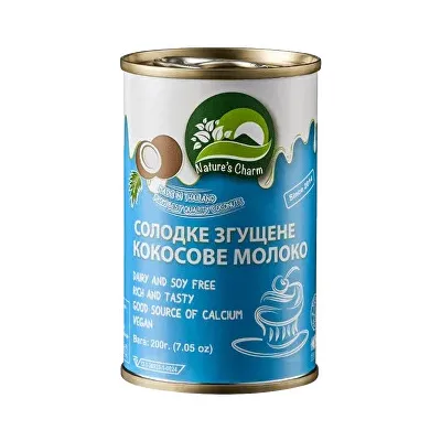 Згущене молоко Nature's Charm Кокосове, б/ц 320гр  арт. 11046