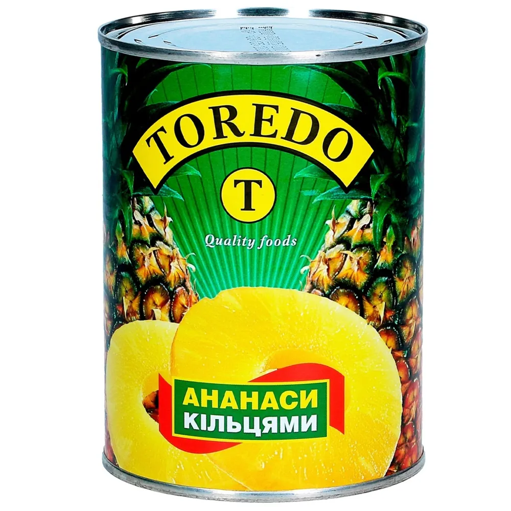 Ананас Toredo кільця 565гр  арт. 02393 