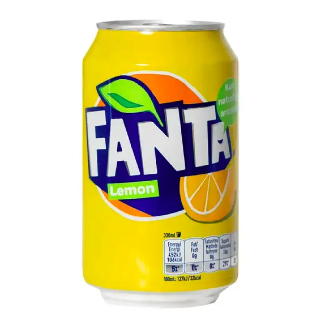 Напій газований Fanta лимон 0.33л  арт. 07083 