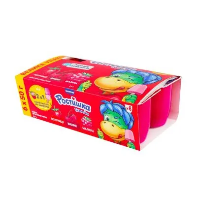Йогурт Danone Асорті фруктових сирочків 6шт*50гр  арт. 09504