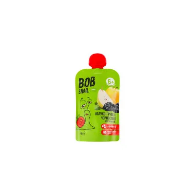 Пюре фруктове Bob Snail Яблоко-груша-чорнослив 90гр  арт. 08683