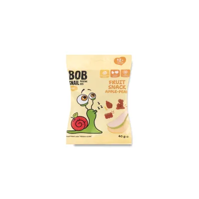 Фруктовий снек Bob Snail ябл-груша 40гр  арт. 06741