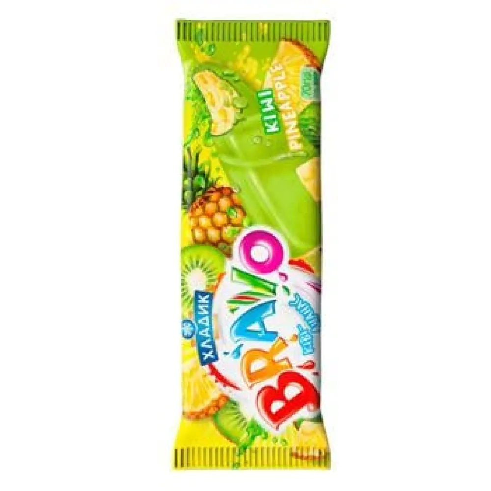 Морозиво Хладик Bravo ківі-анан. 70гр  арт. 02607 