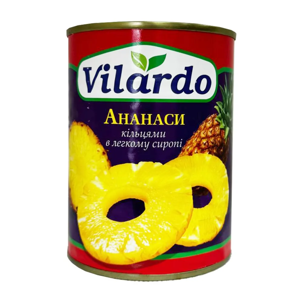 Ананас Vilardo кільця 580гр  арт. 08396 