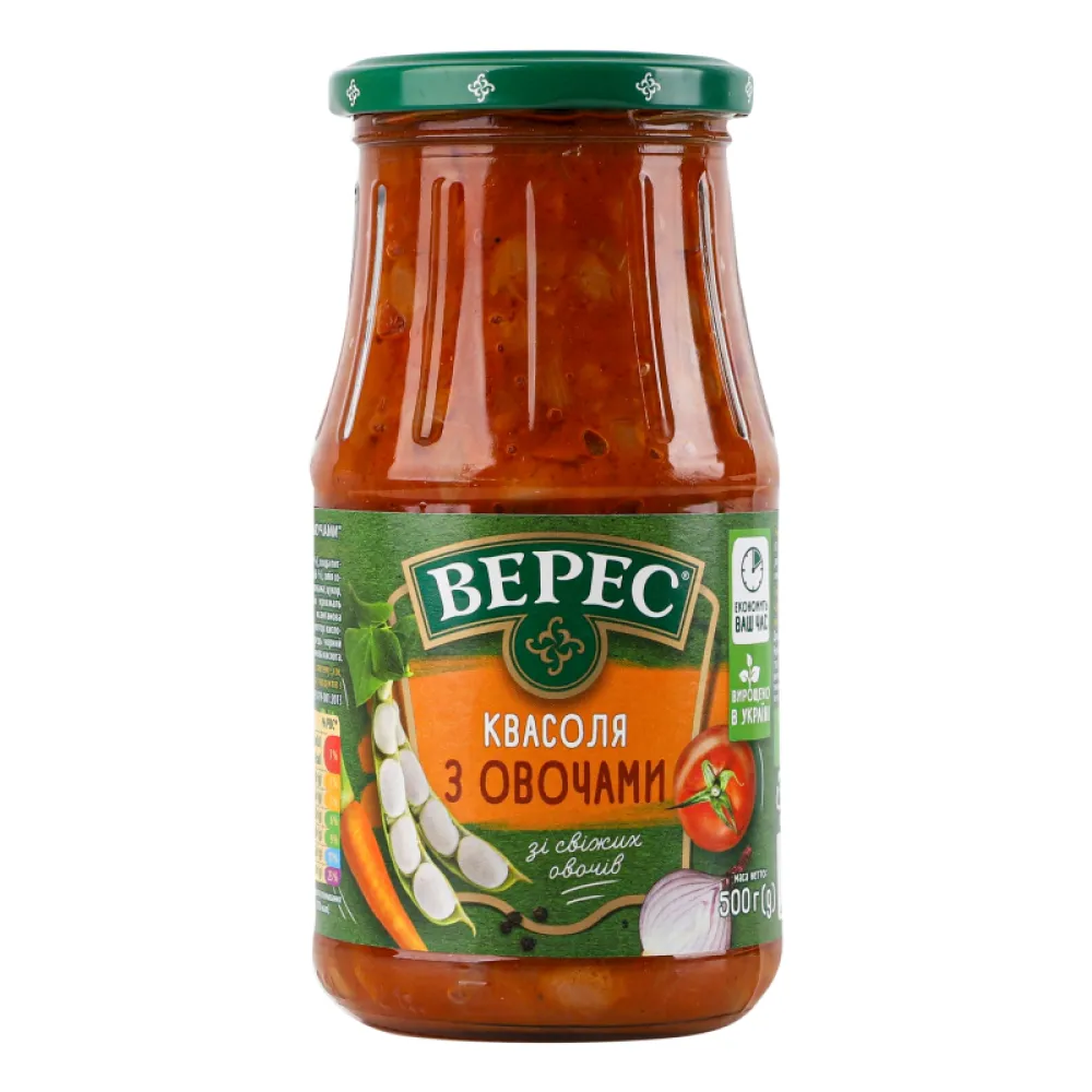 Квасоля Верес З овочами 500гр  арт. 00365 