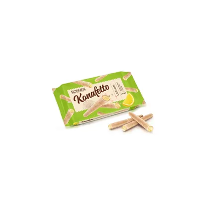 Вафельні трубочки Roshen Konafetto Лимон 140гр  арт. 10896