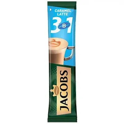 Кава стік Jacobs 3в1 карам.лате 12,3гр  арт. 07741