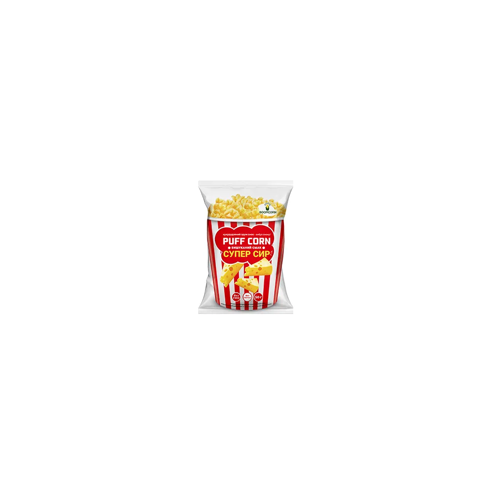 Кукурудзяні палички BoomCorn Puff Corn супер сир 120гр  арт. 10945 