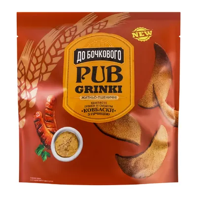 Грінки До Бочкового хвил. ковб.з гірч. 80гр  арт. 04897