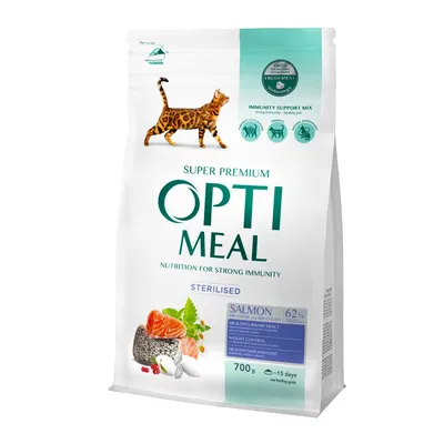 Сухий корм для котів Opti Meal Лосось 700гр  арт. 07477