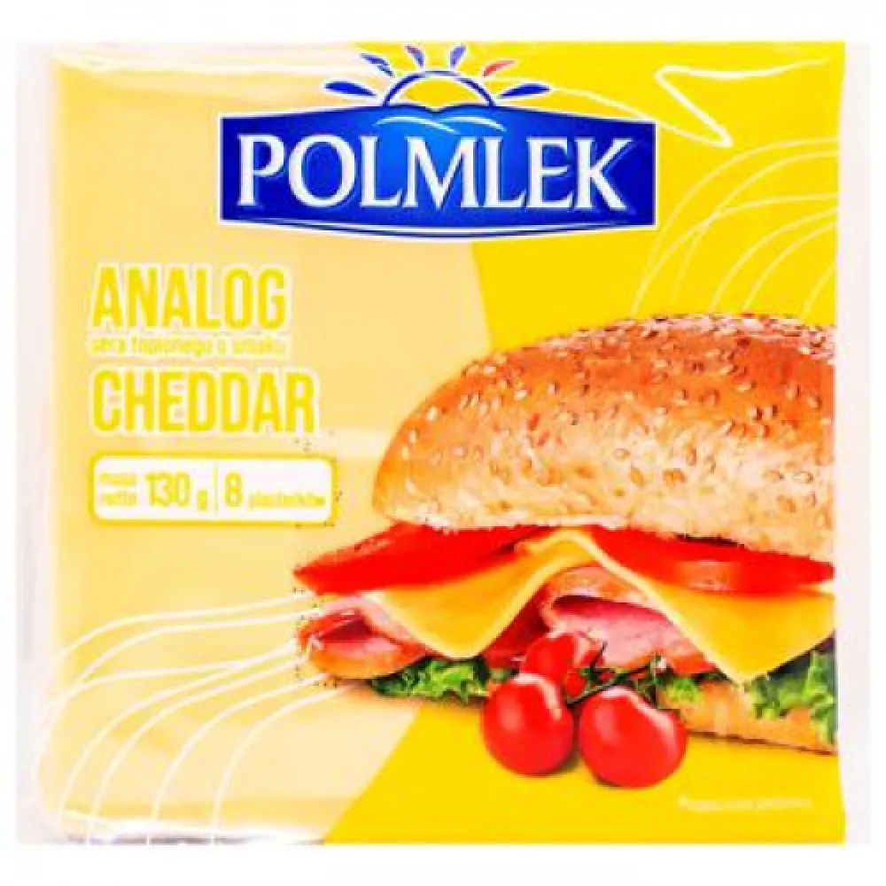 Сир тостовий Polmlek Чеддар 130гр  арт. 06397 
