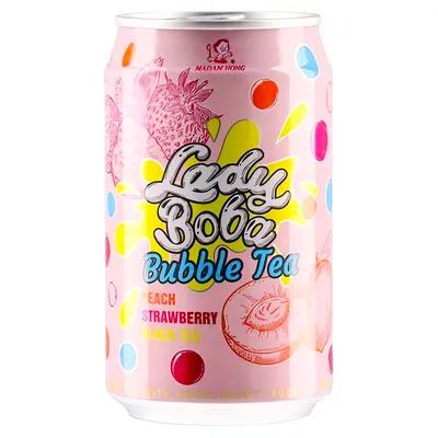 Чайний напій Madam Hong Bubble Tea Персик-полуниця 0,32л  арт. 09875