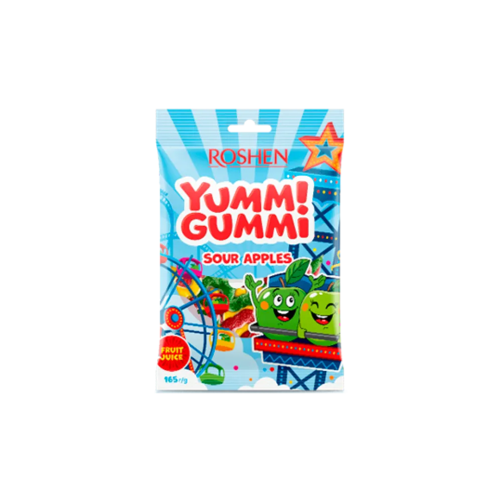 Желейна цукерка Yummi Gummi Sour Apples 165гр  арт. 08992 