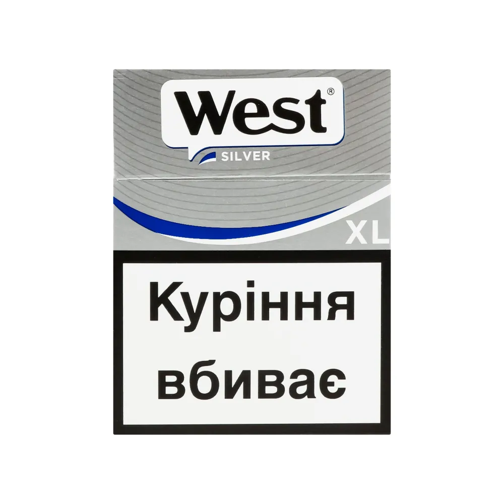 Цигарки West Silver XL (25шт) 1пачка  арт. 00672 