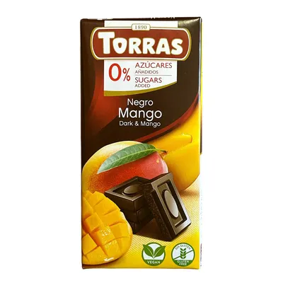 Шоколад Torras Манго б/ц 75гр  арт. 07090