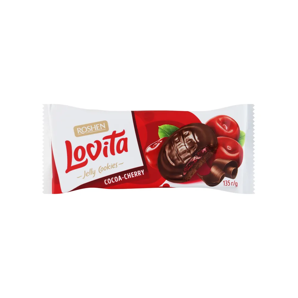 Печиво Roshen Lovita Jelly вишня 135гр  арт. 07498 
