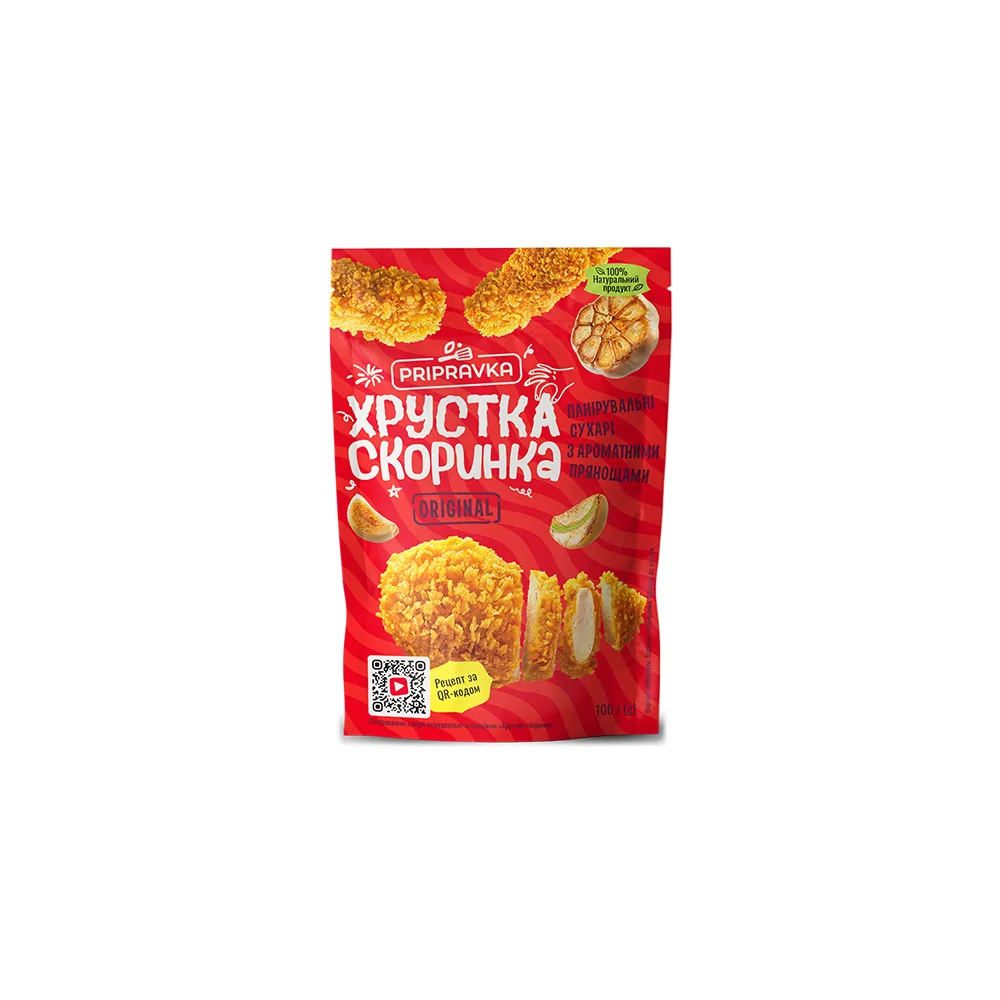 Панірувальні сухарі Pripravka Хрустка скоринка 100гр  арт. 03285 