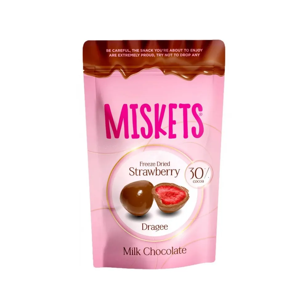 Драже Miskets Полуниця в мол.шок. 80гр  арт. 08330 
