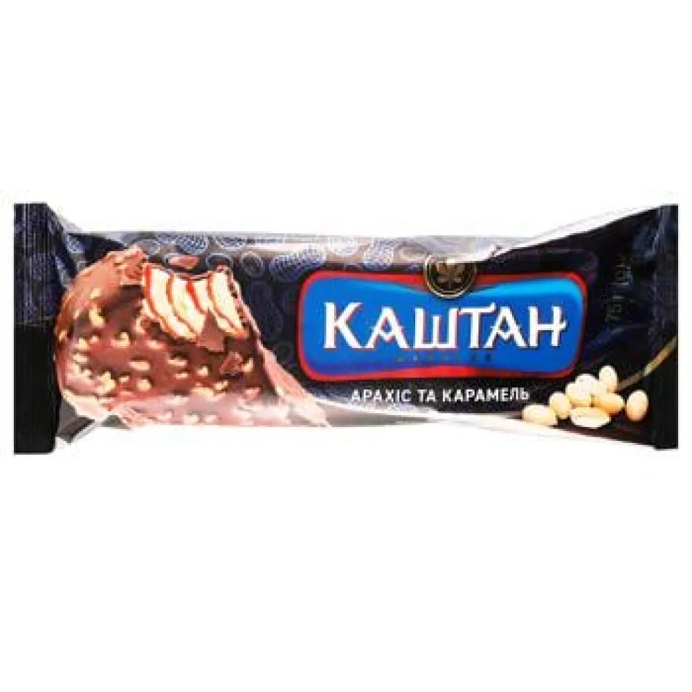 Морозиво Хладик Каштан арах.-карам. 75гр  арт. 08501 