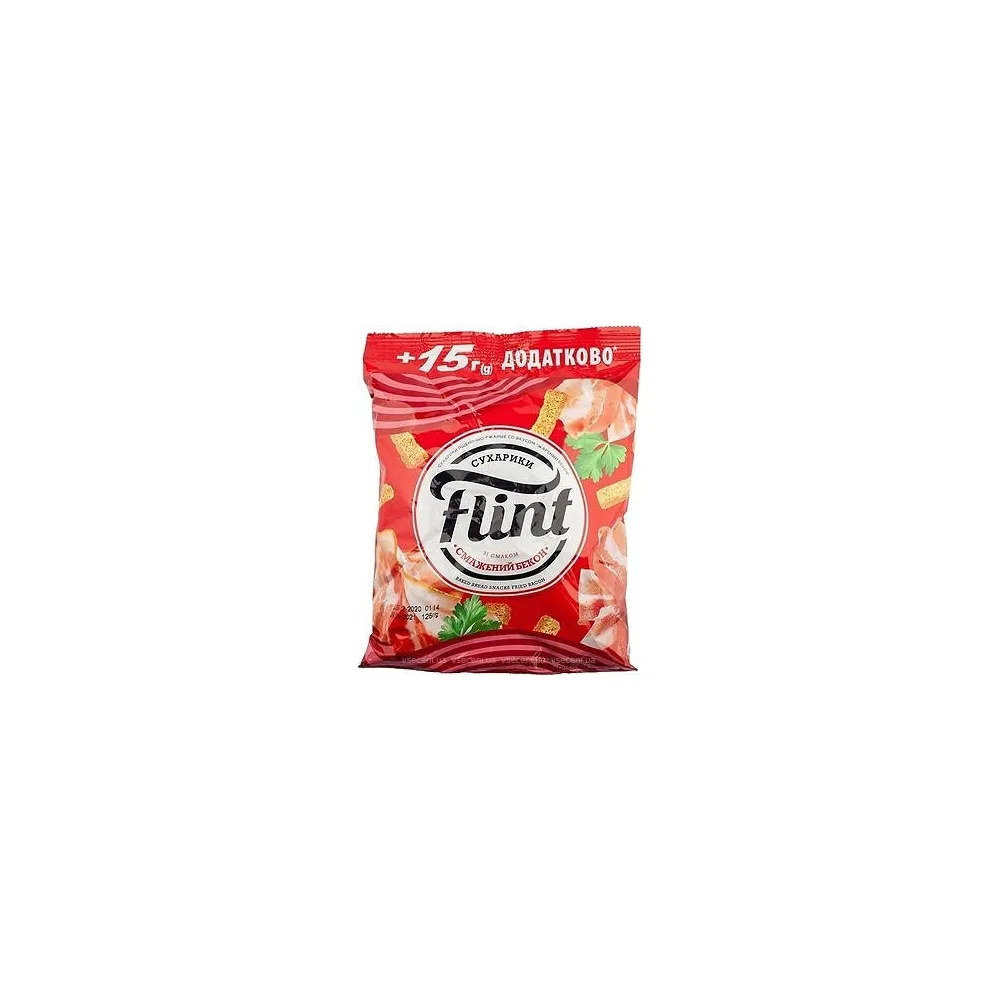 Сухарики Flint пшен-жит. Смаж.Бекон 125гр  арт. 02754 