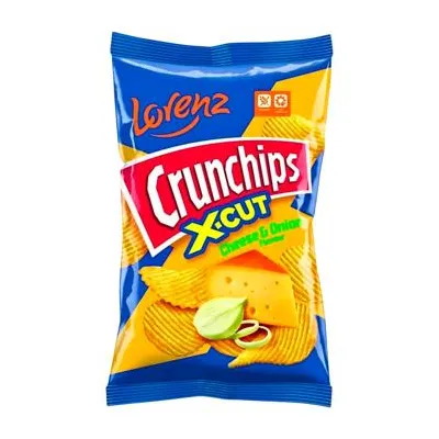 Чипси Lorenz карт.Crunchips X-cut сир-цибуля 75гр  арт. 10910