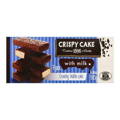 Вафля ХБФ Crispy Cake молоч. 195гр  арт. 00119