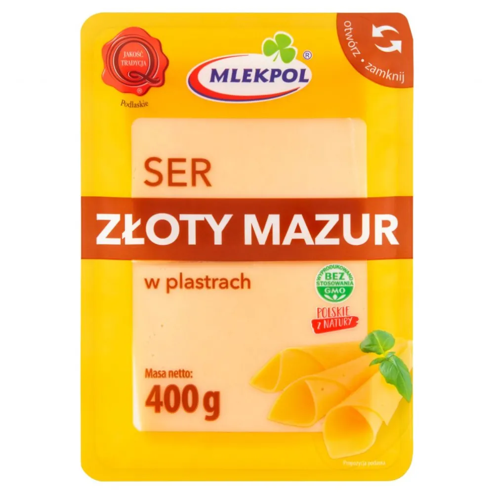 Сир Mlekpol Mazur наріз. 400гр  арт. 00895 