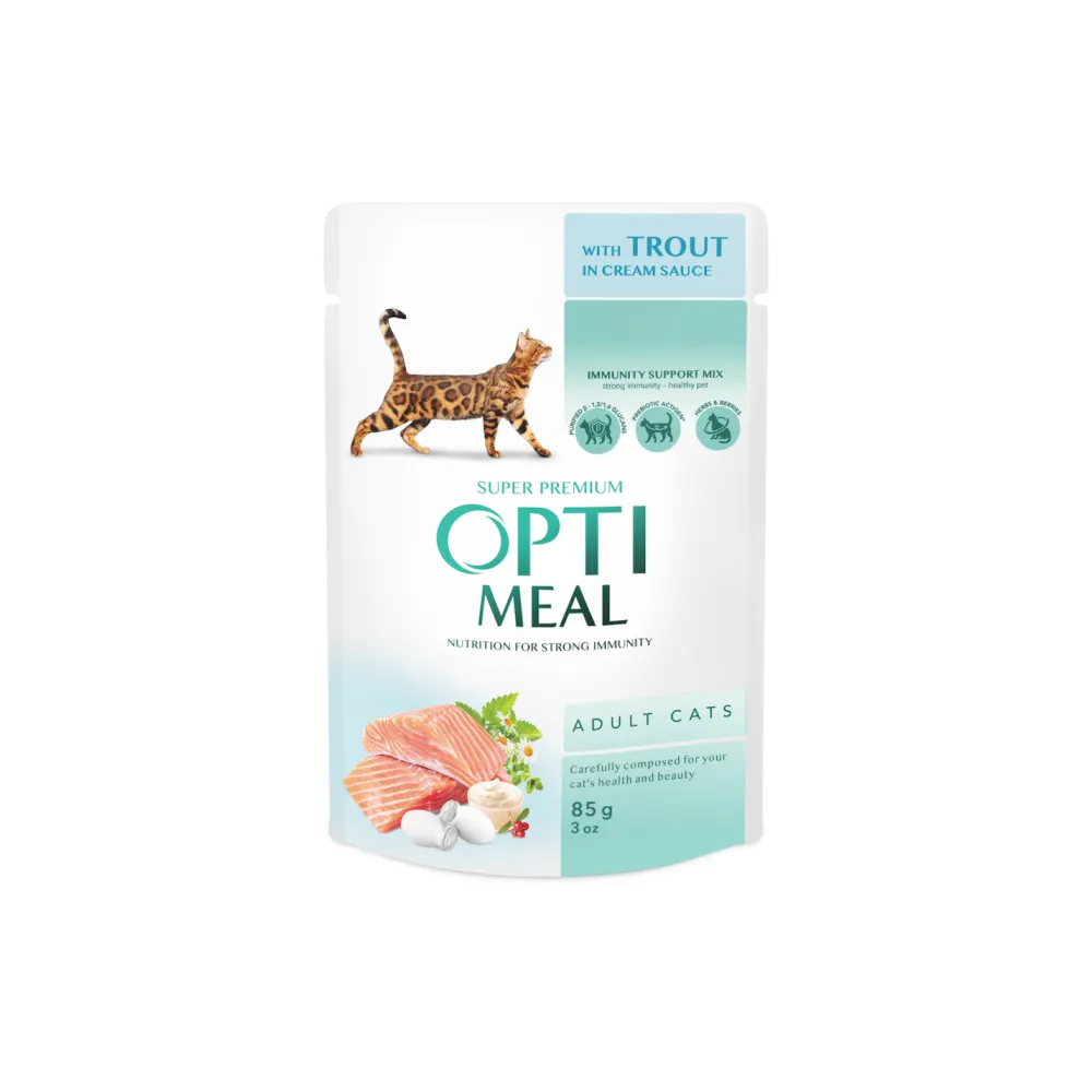 Рідкий корм для котів Opti Meal Форель 85гр  арт. 07562 
