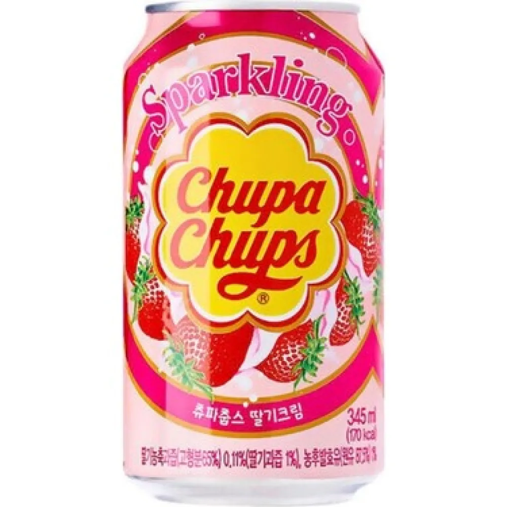 Напій газований Chupa Chups strawberry 345мл  арт. 08449 
