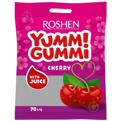 Желейна цукерка Yummi Gummi Cherry 70гр  арт. 03496