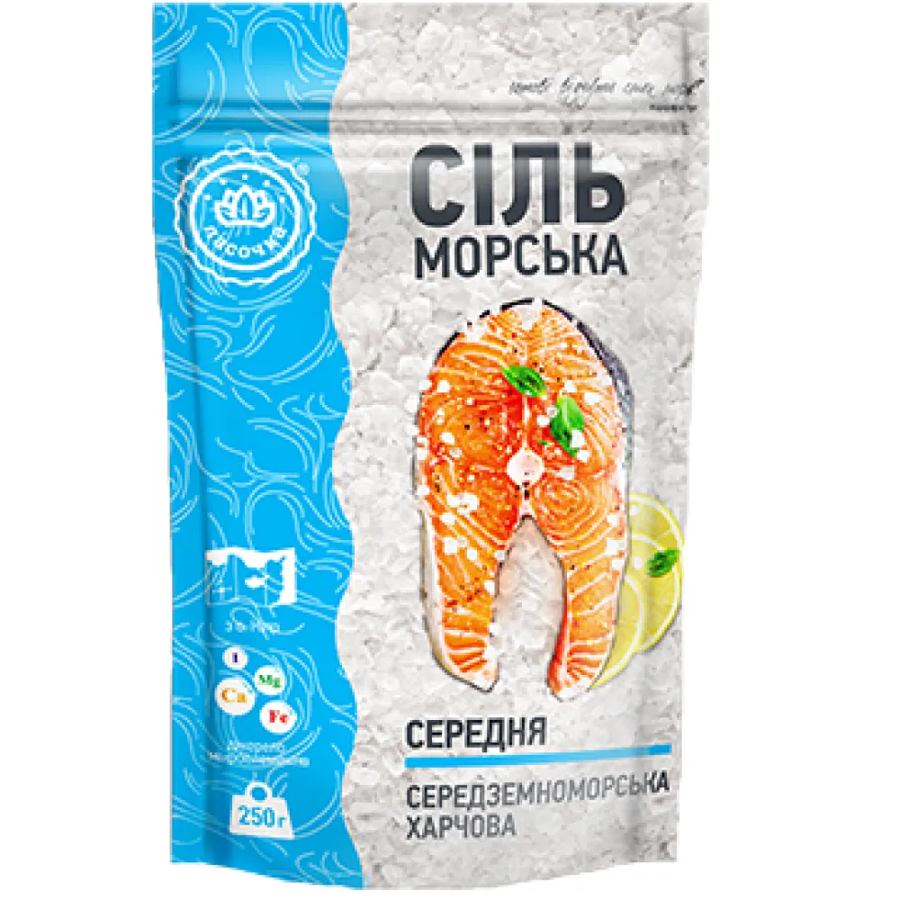 Сіль Ласочка Морська середня 250гр  арт. 07756 