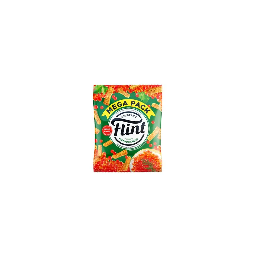 Сухарики Flint пшен.-житн.Червона ікра 100гр  арт. 10204 