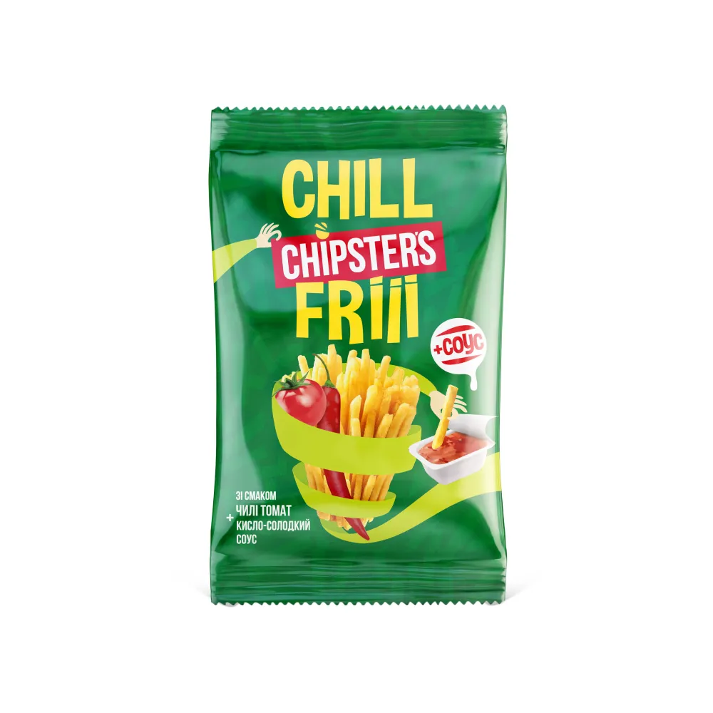 Картопля Chipster's Чилі томат з соусом 55гр+15гр  арт. 06701 