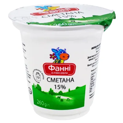 Сметана Фанні 15% 260гр  арт. 09794