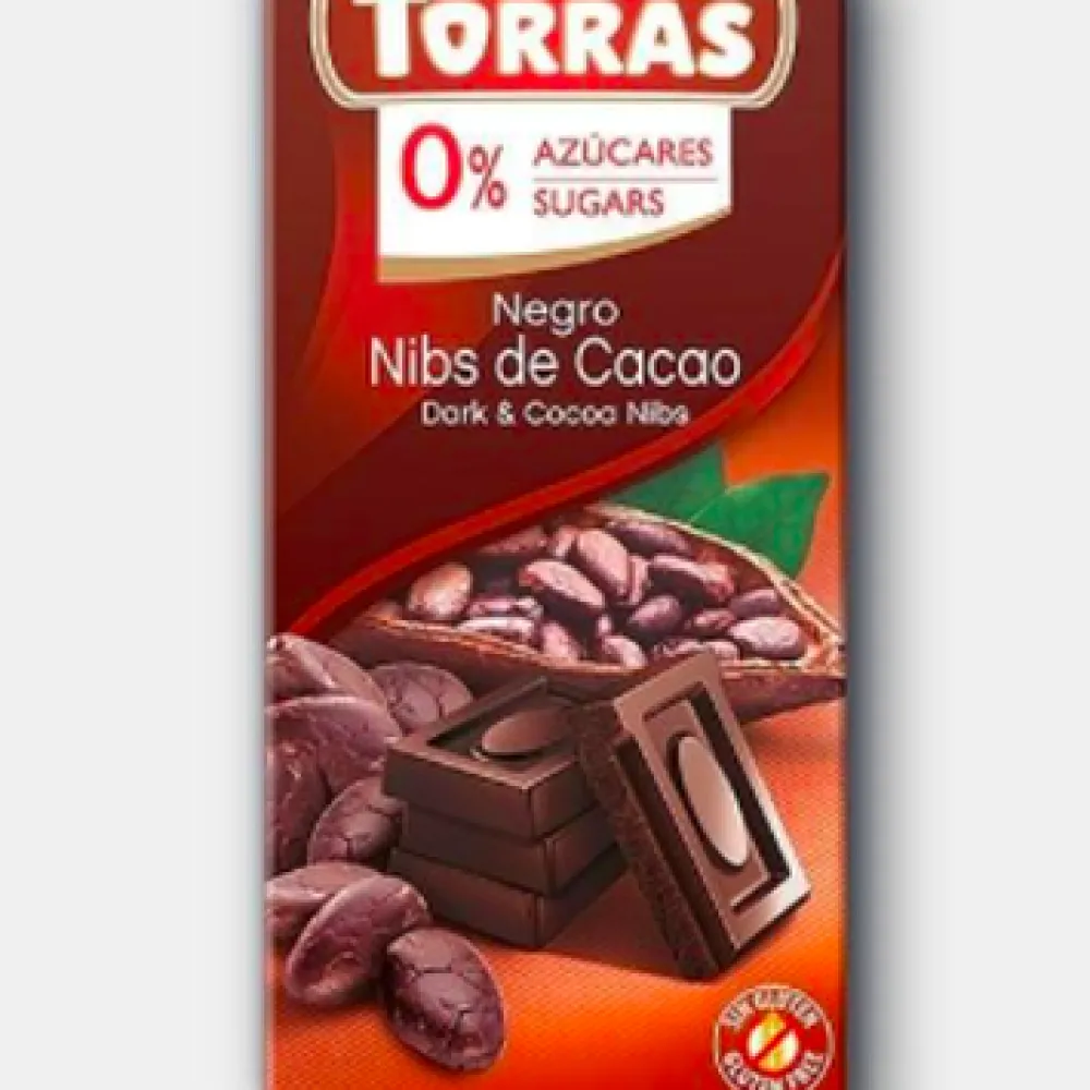 Шоколад Torras Чорний 75гр  арт. 02983 