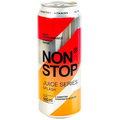 Енергетичний напій Non Stop Splash 0.5л  арт. 10490