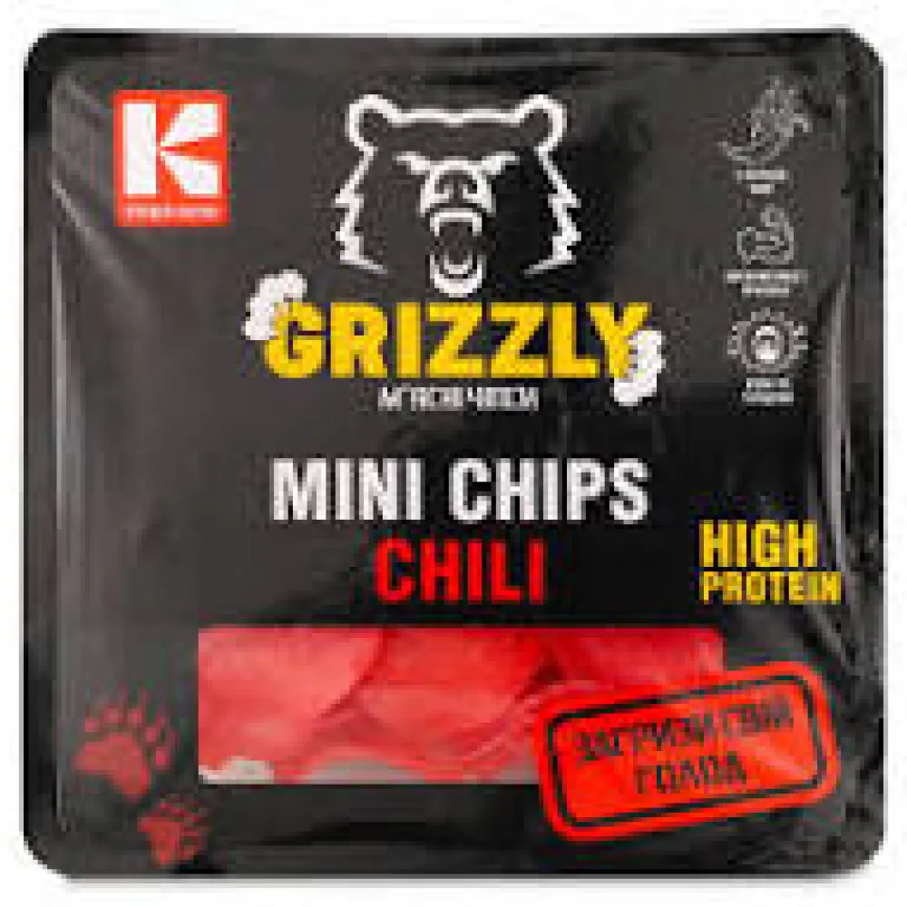 Чипси Grizzly З м'ясом птиці чілі  міні 50гр  арт. 09368 