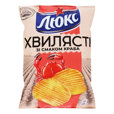 Чипси Люкс хвилясті зі см. крабу 125гр  арт. 06598